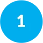 Blue circle with the number one