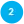 Blue circular number two icon